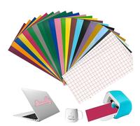 20 unidades de vinilo permanente inteligente para Cricut con 4 láminas de transferencia para plóter, set de 14 x 30,5 cm, lámina de vinilo para plóter, accesorio para Cricut Joy, lámina autoadhesiva