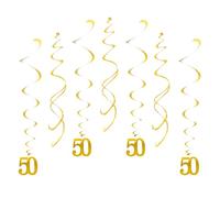 20 unidades decorativas para 50 cumpleaños, decoración de bodas doradas 50, decoración de cumpleaños para hombre 50, decoración colgante, decoración para 50 cumpleaños, remolinos colgantes de
