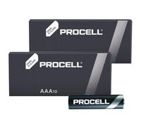 20 Unidades Duracell Procell AAA 1,5V Alcalinas LR03 Pilas Industriales