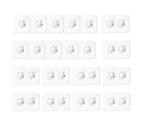 20 Unidades Gancho Adhesivo Pared Ganchos Para Colgar Ganchos Adhesivos Con Adhesivo Que No Daña Las Superficies, No Es Necesario Taladrar. Adecuados Para Cocinas, Baños Y Oficinas. Ganchos Adhesivos