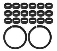 20 Unidades Kit Espaciador de Centrado del Buje Negro, Acero para Rueda | Acero de Muelle al Manganeso 65, Acabado Negro Resistente al Óxido, Taller y Reparaciones Rápidas