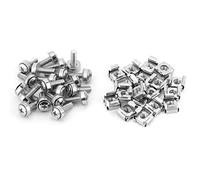 20 Unidades Kit Tuercas Cautivas M5 para Gabinete Rack, Tornillos Jaula y Accesorios de Montaje para Armario Metálico, Fijación Segura sin Caídas