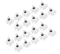 20 Unidades Llavero Fantasma Mini de Resina con Gancho Metálico Halloween | Decoración Cartoon de Color Claro, Textura 3d Realista y Líneas Nítidas, Adecuado para Llaves y Collares