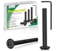 20 unidades M5 x 40 tornillos negros, Bolatus hexágono interior plano, tornillos de cabeza plana de acero inoxidable 304 con llave Allen para muebles, sillas de aparcamiento, aparatos eléctricos