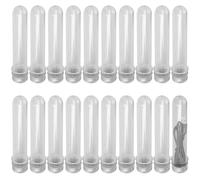 20 unidades PET preforma petling con tapa verde, geocaching escondite, petlinge transparente con tapa, botella en bruto con tapa, set de geocaching para geocaching accesorios impermeables Petling