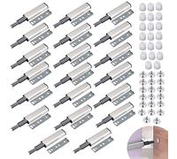 20 unidades Push to Open Imán Empujador Puerta Armario Cierre Magnético, Almohadilla Amortiguadora para Armario Cajón, Abre y cierra la puerta con presión para la puerta del armario, cajón, mueble y