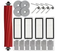 (20 unidades) QV 35A/QV 35S piezas de repuesto compatibles con Roborock QV 35A/QR 798/QV 35S Robot Aspiradora, 1 cepillo de rodillo, 4 cepillos laterales, 7 bolsas de polvo, 4 filtros HEPA, 4