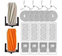 (20 unidades) ROMO S/A/P Juego de piezas de repuesto compatible con DJI ROMO S/A/P robot aspirador, 2 cepillos para rodillos, 6 juegos de alfombrillas, 4 filtros HEPA, 4 bolsas para el polvo, 4