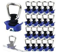 20 unidades | Single Fitting para carril de aerolínea, herrajes finales, accesorios finales, rieles de amarre, 900 daN, plástico