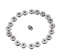 20 Unids 3 x12x4mm V623ZZ Rodamientos de Bola de Doble Blindaje de Acero en Miniatura para Sistemas de Movimiento Lineal