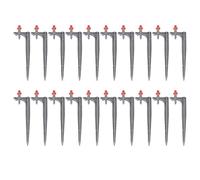 20 unids/bolsa gotero de riego con inserto de tierra emisores de riego por goteo para árboles frutales para jardinería (360 grados con poste)