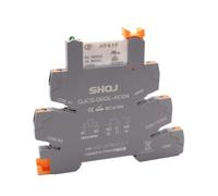 20 unids/caja 41F-1Z-C2-1 C4 HF41F 24-ZS 12-ZS 5-ZS QJCS-05W-AD24 05WL SPDT 1CO 6A módulo de relé ultradelgado sin tornillos(Gray Screwless,SSR DC-DC 2A)