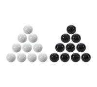 20 Unids Canicas 16Mm Canicas de Vidrio Knicker Bolas de Cristal DecoracióN Color Nuggets Blanco y Negro