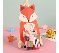 20 Unids Conejo de Pascua Bolsa de Dulces Conejito Selva Cumpleaños Fox Lions Safari Fiesta de cumpleaños Bolsa de Dulces Bolsas de Regalo Kids Party Pouch-fox,20pcs