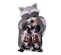 20 Unids Conejo de Pascua Bolsa de Dulces Conejito Selva Cumpleaños Zorro Leones Safari Fiesta de cumpleaños Bolsa de Dulces Bolsas de Regalo Niños Fiesta Bolsa-mapache,20pcs
