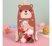 20 Unids Conejo de Pascua Bolsa de Dulces Conejito Selva Cumpleaños Zorro Leones Safari Fiesta de cumpleaños Bolsa de Dulces Bolsas de Regalo Niños Fiesta Bolsa-Oso B,20pcs