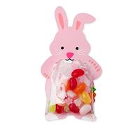 20 Unids Conejo de Pascua Bolsa de Dulces Conejito Selva Cumpleaños Zorro Leones Safari Fiesta de cumpleaños Bolsa de Dulces Bolsas de Regalo Niños Fiesta Bolsa-conejo,20pcs