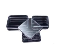 20 unids/lote 10 * 10cm placas de Petri cuadradas de plástico estériles desechables de laboratorio con placas de cultivo de línea de rejilla levadura bacteriana
