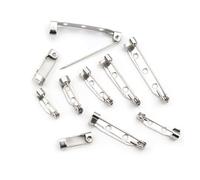 20 Unids/lote 14-32mm 316 Broche De Acero Inoxidable Alfileres En Blanco for Hacer Suministros DIY(32mm)