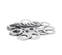 20 unids/lote 304 arandela plana ultrafina de acero inoxidable M3 M4 M5 M6 M8 M10 M12 M14 cuña ajuste accesorios Hardware junta(M8x14,Thickness 0.2mm)