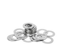 20 unids/lote 304 arandela plana ultrafina de acero inoxidable M3 M4 M5 M6 M8 M10 M12 M14 junta plana de cuña de ajuste 0,1mm 0,2mm 0,3mm(Thickness 0.3mm,M10x14)