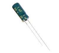20 unids/lote 50V1UF 50V 1UF 5 * 11MM baja ESR/impedancia condensador electrolítico de aluminio de alta frecuencia 50V 1UF 5 * 11MM