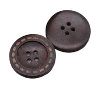 20 unids/lote 9mm-35mm Retro dos ojos y cuatro botones de madera botón redondo suéter mujer abrigo ropa Para Camisa(Rose Gold,30mm 20pieces)