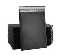 20 Unids/lote Bolsas de Sobres de Espuma Negra Sobres Autoadhesivos Sobres de Envío Acolchados con Bolsa de Correo Paquetes de Envío Bolsa-Negro-13 * 18cm