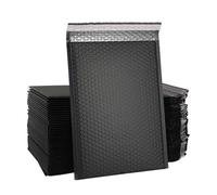 20 Unids/lote Bolsas de Sobres de Espuma Negra Sobres Autoadhesivos Sobres de Envío Acolchados con Bolsa de Correo Bolsa de Paquetes de Envío-Negro-25 * 30 cm
