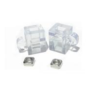 20 unids/lote conector de bloque de plástico PVC for perfil de aluminio 3030 30x30 con ranura de 8mm