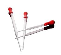 20 unids/lote cuentagotas de vidrio con tapa roja, pipeta de laboratorio de 10/12/15/18cm(12cm)