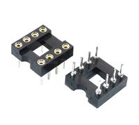 20 unids/lote DIP-8 Round IC Socket 8 PIN 8P agujero redondo DIP IC Socket adaptador tipo soldadura