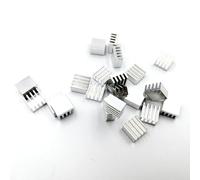 20 unids/Lote enrutamiento de Aluminio 8,8X8,8X5mm disipador de Calor Chip electrónico radiador de refrigeración Compatible con A4988 Conjunto Barato Gran Oferta(Silver)