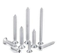 20 unids/lote M3/M4/M5 6/10/16/20/25/30/35/40/45/50/55/60mm tornillo 304 tornillos autorroscantes avellanados cruzados de acero inoxidable(10mm,M3)