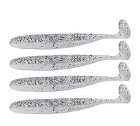 20 UNIDS Pesca Suave Señuelo 7.5 cm / 2g De Plá T Cola Cebo Artificial Gusano Swimbait para Bajo Trucha Leucomas Accesorio de Pesca(Blanco)