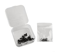 20 unids señuelos de pesca con mosca realista forma de mosca ganchos de acero PVC para trucha, lubina, grisáceo azul agua dulce, aparejos de agua dulce, color negro (S)