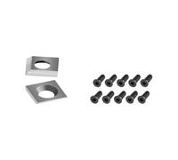 20 unids/set de inserciones de cortadores de carburo con tornillos 14,3x14,3x2mm 50 grados, hoja de 2 bordes for cepilladora 40700H 40100H