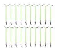 20 Unids/Set Eslabones Giratorios de 3 Vías Equilibrio Cruces Línea Giratorios de Pesca con Cuentas Luminosas Broches en Forma de T de Acero Inoxidable Señuelos de Pesca de Acero Inoxidable Línea de