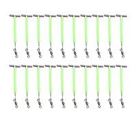 20 Unids/Set Eslabones Giratorios de 3 Vías Equilibrio Cruces Línea Giratorios de Pesca con Cuentas Luminosas Broches en Forma de T de Acero Inoxidable Señuelos de Pesca de Acero Inoxidable Línea de