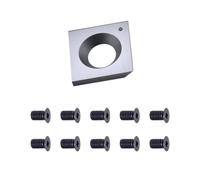 20 unids/set insertos de carburo 14,3x14,3x2mm, 2 cortadores de repuesto de cuchillas de bordes indexables con Kit de tornillos