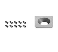 20 unids/set insertos de carburo cuadrados 11x11x2mm con tornillos M4x9, hoja de repuesto de torneado de madera for cortador cepillador