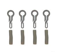 20 unids verde carpa pesca goma trasero clip con manga seguridad clip sistema para agua dulce terminal aparejos accesorios 35mm