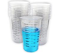20 vasos desechables de pl stico transparente graduados de 8 oz para mezclar pintura, tinte y resina epoxi
