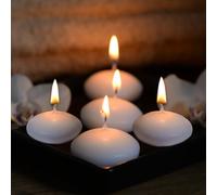 20 Velas flotantes de cera blanca, Velas flotantes, Candelitas Cálidas Flotantes para Decoración Boda Fiesta Piscina SPA San Valentín Bañera Navidad