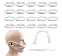 20 vendajes para la nariz con trabillas para las orejas, vendaje nasal, vendaje nasal, vendaje nasal, vendaje para la nariz, vendaje elástico para la nariz, con núcleo de algodón, para adaptarse a