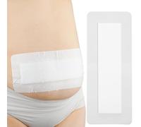 20 vendajes transpirables para isla de incisión abdominal | Vendaje de gasa con bordes de 4 x 14 pulgadas de largo después de la cirugía + almohadilla absorbente, abdominoplastia C, sección C,