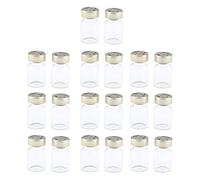 20 viales de suero sellados de vidrio, diseño portátil de lengüeta para aceites esenciales, botellas de viaje de peso para salón de belleza y uso doméstico, 5 ml