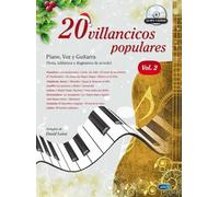20 villancicos populares: piano, voz y guitarra - vol.2 (libro/cd) piano, voix, guitare