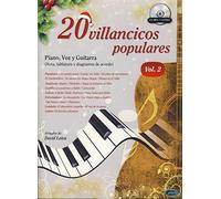 20 villancicos populares: piano, voz y guitarra - vol.2 (libro/cd) piano, voix, guitare