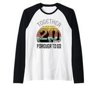 20 Wedding Anniversary For Couple Twenty Years of Marriage Camiseta Manga Raglan